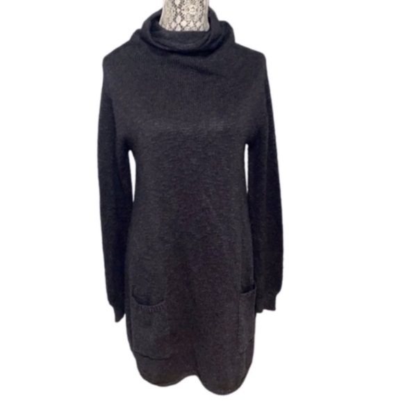 BDG Women's Slub Cowl-Neck Sweater Dress in Grey│Size Small - Picture 14 of 15